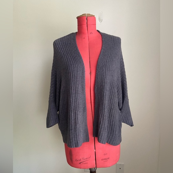 Barefoot Dreams Ribbed Shrug Cardi (S/M) - Picture 2 of 7